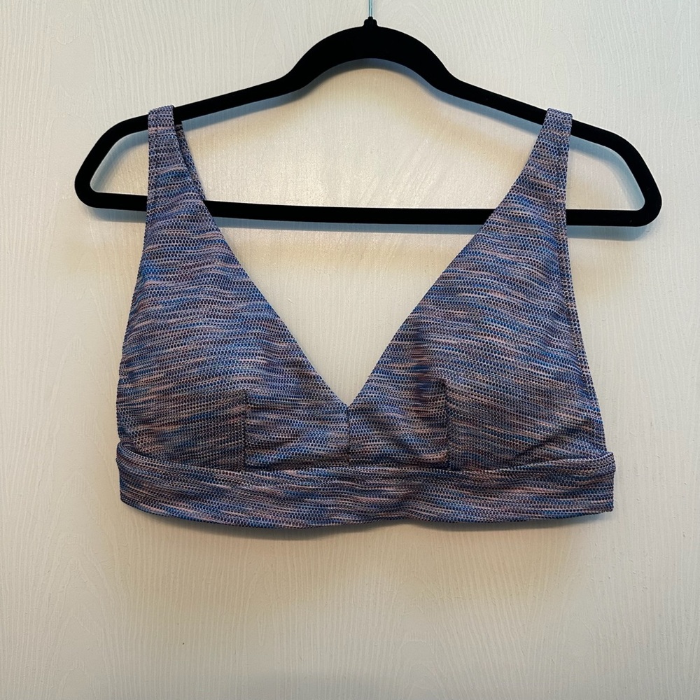 Aerie Blue Pattered Women's Swim Top Size XL